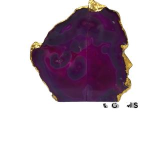 Sujetalibros de Ágata Rosa y Blanca Tallada y Grabada, Tamaño 7-8 Pulgadas - Product Image 1