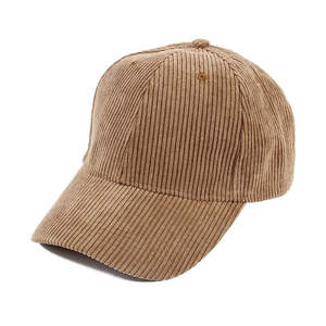 Gorra de béisbol de pana acanalada con relieve, lisa, personalizable, con visera curva, correa ajustable con hebilla, estilo Dad Hat, unisex, para otoño e invierno - Product Image 1
