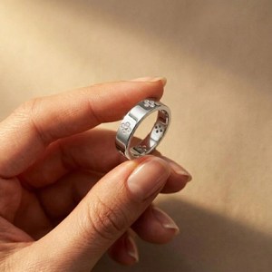 Modern Moissanite Round Cut Flower Eternity Band <b>Ring</b> 925 Silver Fine Jewelry Anniversary Wishes Party Gift For <b>Friends</b> - Product Image 2