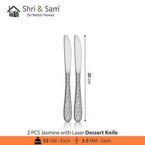 JAGDAMBA CUTLERY LIMITED Jasmine Laser Cutlery Cuillère à café en acier inoxydable 6 pièces - Product Image 3