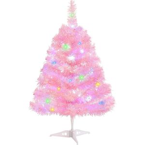 2FT Pink Lighted <b>Artificial</b> Christmas <b>Tree</b> with Battery Operated Min Plastic Stand Tabletop Christmas Lights - Product Image 4