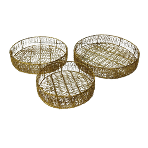 Plateau de service en laiton de style antique, finition dorée polie, idéal pour la maison, centre de table, vaisselle, assiettes, services de table. - Product Image 6