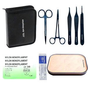 Kit de suture en acier inoxydable, instrument médical, ensemble de formation pratique pour étudiants en médecine avec modèle de coussin de suture AE-7742 - Product Image 1