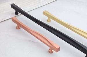 Designer <b>gold</b> zinc alloy <b>cabinet</b> wardrobe handles adjustable drawer pulls luxury furniture hardware supplier wholesale export - Product Image 3