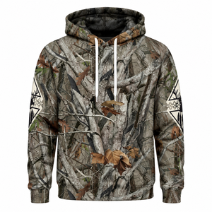 Unisex <b>Camouflage</b> Deer Pattern Warm Breathable Fleece Polyester Outdoor Hunting Hoodie Custom Printed Sweatshirt - Product Image 5