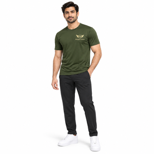 Camiseta de Hombre Personalizada Informal, Cómoda, con Diseño Elegante, Tejido Transpirable, 100% Algodón, de Secado Rápido, Manga Corta, Cuello Redondo - Product Image 2
