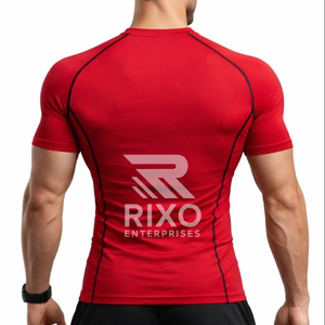 T-shirt de compression athlétique personnalisable de haute qualité pour homme - Séchage rapide, respirant, manches longues, col rond, coupe classique - Product Image 5