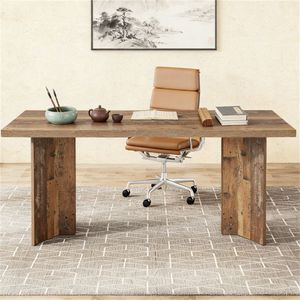 Scrivania in legno, scrivania amministrativa, scrivania per computer, scrivania da studio - Product Image 3