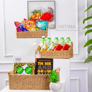 Juego de 3 cestas de pared de mimbre marino para almacenamiento, cestas de almacenamiento hechas a mano, venta al por mayor, ecológicas, hechas en Vietnam - Product Image 5