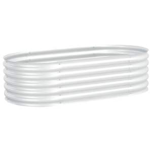 Jardinera Elevada Grande y Resistente de Acero Galvanizado Plateado para Jardín - Product Image 4