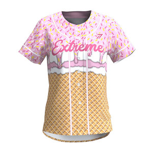 เสื้อเบสบอล เสื้อซอฟต์บอล สำหรับผู้หญิงและเด็กผู้หญิง ผ้าโพลีเอสเตอร์ 200 GSM ทนทาน รับสั่งทำโลโก้ทีม ผลิตจากโรงงานโดยตรง - Product Image 1