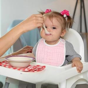 Bavoirs en mousseline extensibles 95% bambou 5% élasthanne - Ajustement doux, absorbants, essentiels pour bébé - Product Image 4