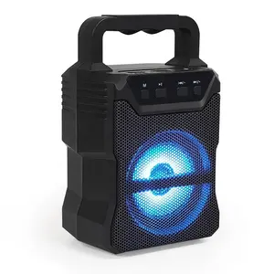 Mini altavoz Bluetooth portátil de música móvil 5W inalámbrico con luz de flash LED colorida