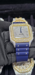 Reloj de Lujo Hip Hop de Edición Limitada con Diamantes Engastados, Mecánico Automático de Acero Inoxidable, VVS Moissanite, con Probador de Diamantes, Unisex - Product Image 4
