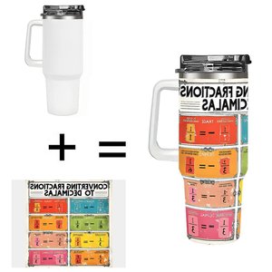 Custom <b>Insulated</b> Tumbler 40oz Stainless Steel Travel <b>Mug</b> With Fraction Conversion Design - Product Image 1