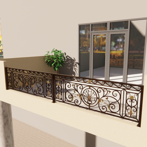 Balcony Railings Iron Custom Balcony Railing Durable Steel Balcony Protection Decorative Design for Exterior Home Projects - Product Image 6