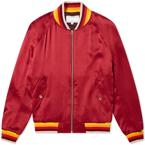 Chaqueta Bomber Vintage de Satén, Nueva Llegada del Fabricante, Reversible, de Poliéster y Algodón, con Cuello Alto, Transpirable, Resistente al Viento e Impermeable - Product Image 3