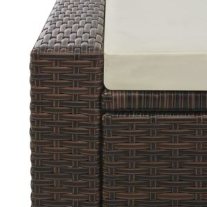 Brown Poly <b>Rattan</b> Double <b>Sun</b> <b>Lounger</b> - Product Image 4