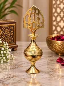 Contenedor de Kohl Tradicional Surma Dani de Latón Hecho a Mano, Soporte para Kajal con Aplicador, Estilo Vintage, Decorativo, de Latón, para Cosméticos - Product Image 3