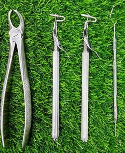 Juego de 23 Instrumentos Básicos para Cirugía Dental Oral: Elevadores y Fórceps Manuales para Extracción de Dientes - Product Image 6