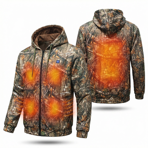 Veste chauffante de chasse 5V pour homme, camouflage, épaisse, pour l'hiver, la pêche et les activités de plein air, avec chauffage USB - Product Image 1