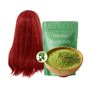 Poudre de teinture pour cheveux semi-permanente bordeaux écologique à base de feuilles de henné Poudre verte pour une coloration des cheveux saine - Product Image 2