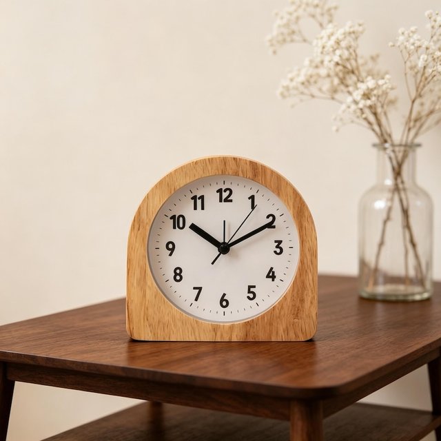 Handmade Wooden Table Clock Rustic Desk Clock Home Decor