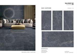 Azulejos de Porcelana Esmaltada con Acabado Brillante de Primera Calidad, 600x1200mm, para Pisos Interiores, Diseño Arquitectónico Moderno - Product Image 2