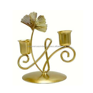 Bougeoir en fer de luxe avec accent de table chic plaqué or pour les mariages à la maison et les événements dans plusieurs modèles et tailles - Product Image 6