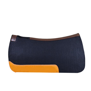 Tapis de selle tout usage bleu avec panneau orange doublé polaire – Tapis de selle pour l'équitation – Produit très demandé - Product Image 2