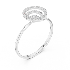Anillo de oro macizo de 14k para mujer con diamante de corte redondo minimalista en forma de flor, ideal para regalo, compromiso, aniversario, boda. - Product Image 6