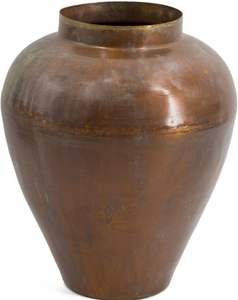 Vase de sol vintage en métal galvanisé, grand vase décoratif style ferme en forme de carafe à lait pour fleurs séchées et arrangements artificiels - Product Image 6