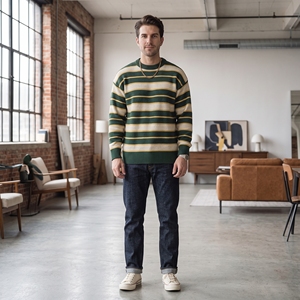 Wholesale 100% <b>Wool</b> <b>Men's</b> <b>Sweaters</b> New Design Breathable Long Sleeve Pullovers High Quality Knitwear Print <b>Sweaters</b> - Product Image 4