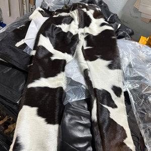 กางเกงหนังวัวพิมพ์ลายทรงสลิมฟิตเอวสูงพรีเมียมสำหรับผู้ใหญ่ ยูนิเซ็กซ์ สไตล์ฮิปฮอป  ลายขนสัตว์ - Product Image 1