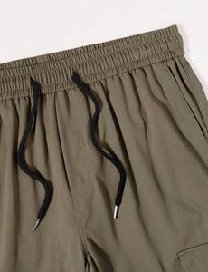 Men's Straight 100% Cotton Canvas Cargo Pants Loose Fit Multi Pocket Mid Waist Casual <b>Trousers</b> for Autumn OEM Service - Product Image 4