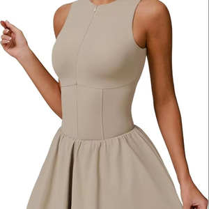 Débardeurs décontractés pour femmes NG 2026, col rond, sans manches, en jersey respirant, tricoté, uni, avec logo personnalisé - Product Image 1