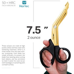Ciseaux médicaux Gold Blade EMT et pour traumatismes, 7,5 pouces, en acier inoxydable, lames fluorées - Product Image 2