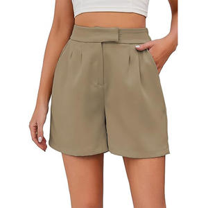 กางเกงขาสั้นผู้หญิงใหม่สำหรับฤดูร้อน เอวสูง แฟชั่น ทรงหลวม สบายๆ มีกระเป๋า - Product Image 2