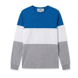 Sudaderas de Hombre de Alta Calidad con Rayas Multicolores, de Forro Polar para Otoño, Manga Larga, Transpirables, de Algodón, con Bloques de Color, Cuello Redondo, Casuales - Product Image 1