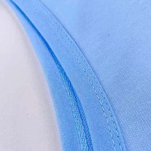 Chaleco sin mangas con capucha, color sólido, transpirable, de punto, unisex, informal, para primavera, azul claro, con cremallera completa y bolsillos frontales. - Product Image 4