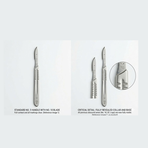 Manches de scalpel en acier inoxydable, porte-lames chirurgicales # 3 # 4 # 7 instruments de diagnostic médicaux, dentaires et vétérinaires - Product Image 3