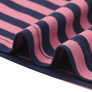 T-shirt décontracté pour femmes à rayures, col rond, manches longues, tissu extensible en coton et élasthanne, jersey doux, tissu rayé personnalisé - Product Image 6