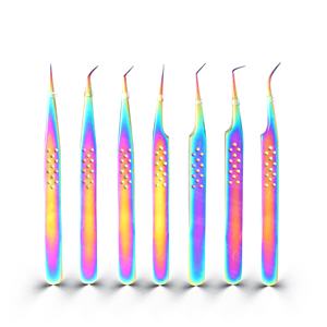 Anti Static Rainbow Color <b>Eyelash</b> Tweezers Professional Lash Extension Tweezers Stainless Steel <b>Beauty</b> <b>Tools</b> Manufacturer - Product Image 5