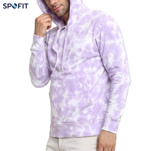 Sudadera con capucha personalizada para hombre, estilo tie-dye, manga larga, informal, estilo urbano, con bolsillo canguro - Product Image 6