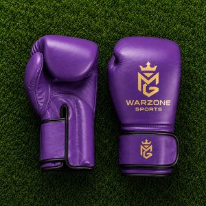 Guantes de Boxeo Deportivos Warzone de Cuero con Cierre de Cordones en los Dedos, Correa de Muñeca Ajustable, Unisex, para Entrenamiento de Boxeo - Product Image 3