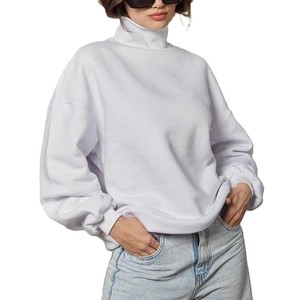 Women's Winter <b>Long</b> Casual Loose Oversize Vintage Fleece Pullover Hoodies & <b>Sweatshirts</b> with Front Custom Logo - Product Image 5