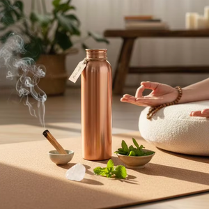 Bouteilles d'eau en cuivre, design moderne, portables, écologiques, emballage personnalisé classique, emballage haut de gamme multi-usages, le meilleur - Product Image 1