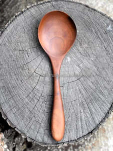 ช้อนไม้เสิร์ฟข้าวขนาดความจุ10มล. ดีไซน์แบบวอลนัทไม่เหมือนใครงานฝีมือช่างฝีมือ - Product Image 5