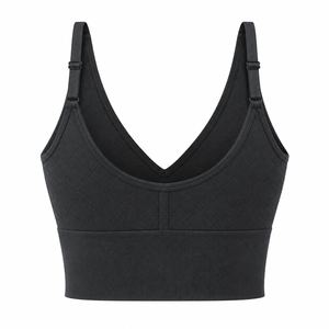 <span class=keywords><strong>Reggiseno</strong></span> <span class=keywords><strong>Sportivo</strong></span> Senza Cuciture Personalizzato da Donna, Scollo a V, Imbottito, Top Corto per Allenamento, Spalline Regolabili, <span class=keywords><strong>Reggiseno</strong></span> da Yoga e Palestra - Product Image 4