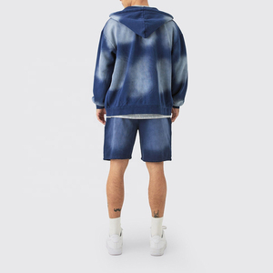 2026 Men Summer Solid Color Hoodie Short <b>Set</b> 2 Piece Custom Streetwear Breathable Men's Hoodies Shorts <b>Sets</b> - Product Image 6